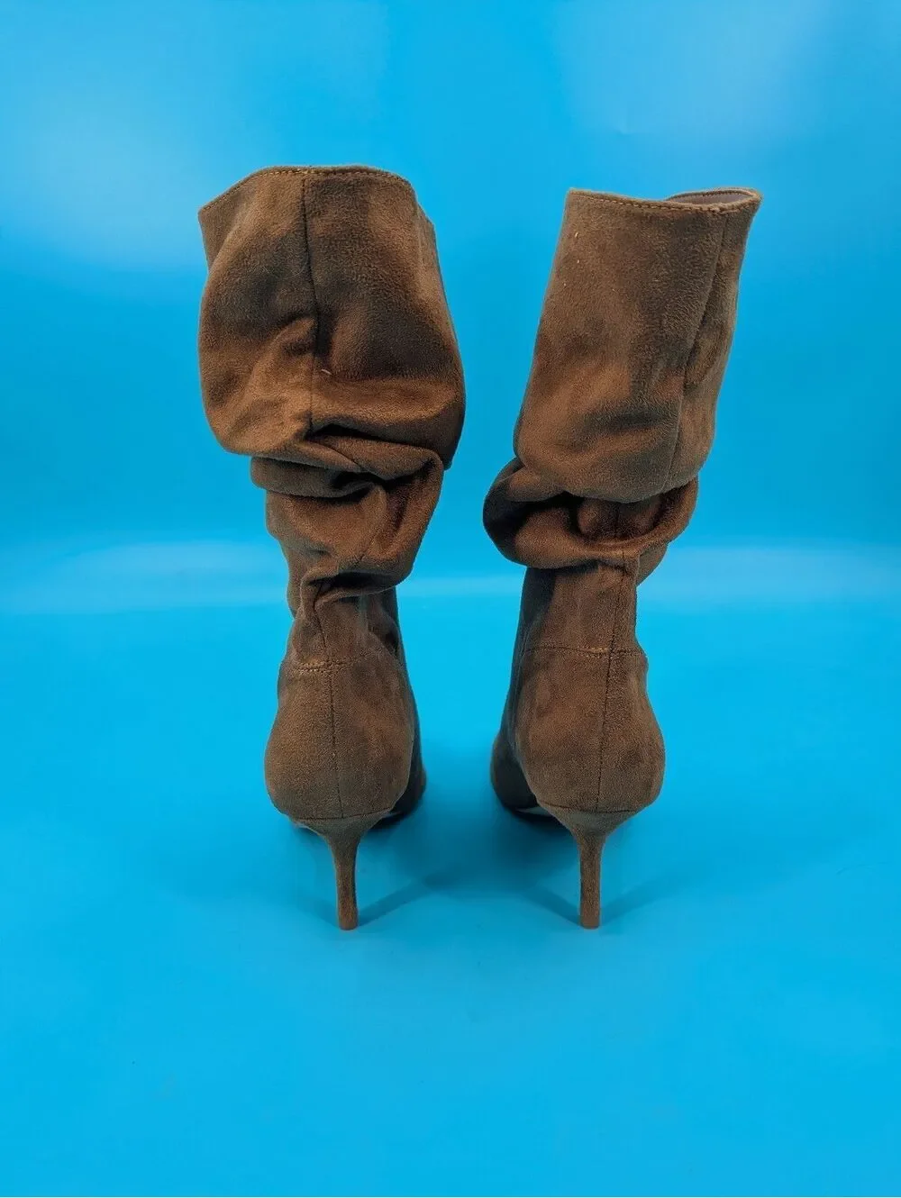 Nine West Brown Mycki suede slouch pointed toe ankle boots Size 6 NWOB Was $159